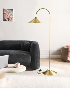 Lampada da pavimento SAVEGRE Metallo Oro