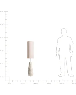 Lampada da pavimento SELB Ceramica Beige chiaro