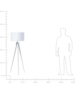 Lampada da pavimento STILETTO Metallo Bianco
