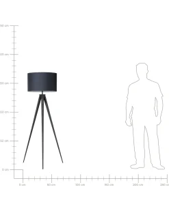 Lampada da pavimento STILETTO Metallo Nero