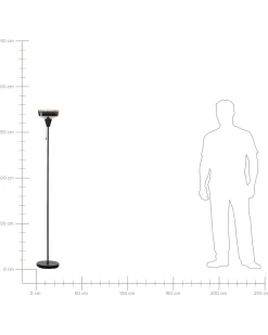 Lampada da pavimento TALPARO Metallo Argento