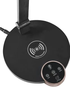 Lampada da scrivania a LED CAROY con Caricatore wireless Nero