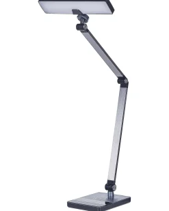Lampada da scrivania a LED LACERTA con Caricatore wireless Metallo Nero