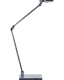 Lampada da scrivania a LED LACERTA con Caricatore wireless Metallo Nero
