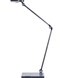 Lampada da scrivania a LED LACERTA con Caricatore wireless Metallo Nero