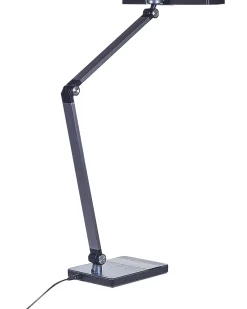 Lampada da scrivania a LED LACERTA con Caricatore wireless Metallo Nero