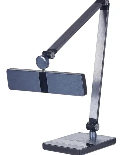 Lampada da scrivania a LED LACERTA con Caricatore wireless Metallo Nero
