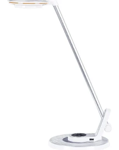 Lampada da scrivania a LED CORVUS con dimmer Metallo Bianco/Argento