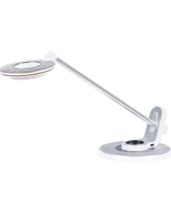 Lampada da scrivania a LED CORVUS con dimmer Metallo Bianco/Argento
