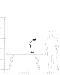 Lampada da scrivania a LED LEONIS con dimmer Nero