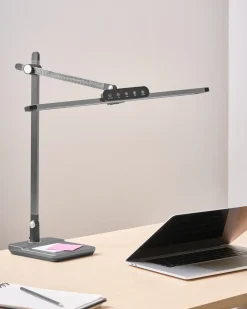 Lampada da scrivania a LED SERPENS con dimmer Grigio