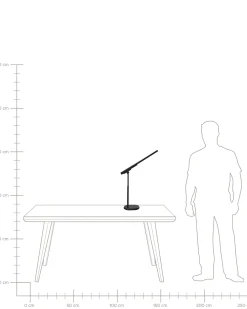 Lampada da scrivania a LED TUCANA con dimmer Nero