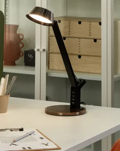 Lampada da scrivania a LED CHAMAELEON con dimmer Metallo Rame