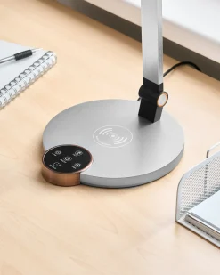 Lampada da scrivania a LED CAROY con Caricatore wireless Grigio