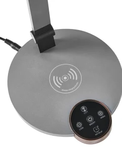 Lampada da scrivania a LED CAROY con Caricatore wireless Grigio