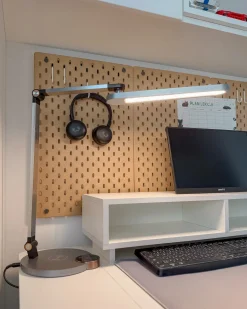Lampada da scrivania a LED CAROY con Caricatore wireless Grigio