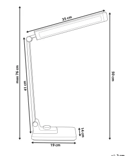 Lampada da scrivania a LED ENIF con Caricatore wireless Nero