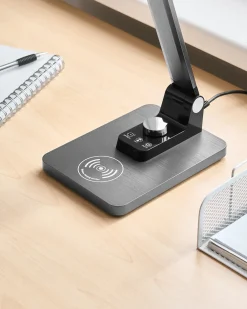 Lampada da scrivania a LED ENIF con Caricatore wireless Nero