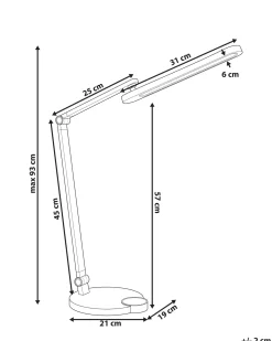 Lampada da scrivania a LED CAROY con Caricatore wireless Bianco