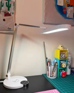 Lampada da scrivania a LED CAROY con Caricatore wireless Bianco