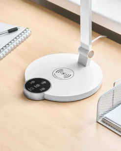 Lampada da scrivania a LED CAROY con Caricatore wireless Bianco