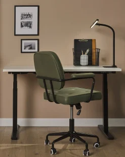 Lampada da scrivania a LED KOURIS con sensore di movimento Metallo Nero