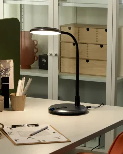 Lampada da scrivania a LED COLUMBA Regolabile Metallo Nero