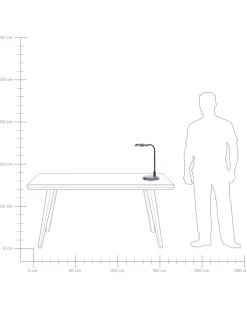 Lampada da scrivania a LED COLUMBA Regolabile Metallo Nero