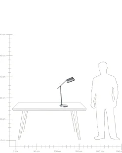 Lampada da scrivania a LED LEONIS con dimmer Grigio