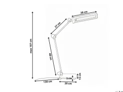 Lampada da scrivania a LED AQUILA con dimmer Argento