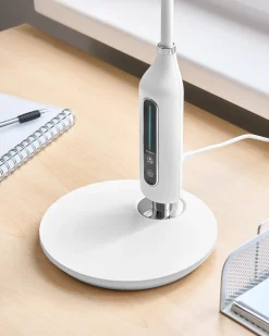 Lampada da scrivania a LED CYGNUS con dimmer Metallo Bianco