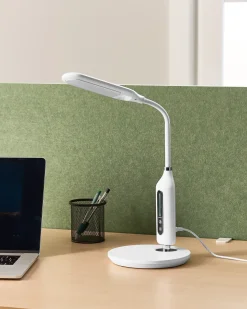 Lampada da scrivania a LED CYGNUS con dimmer Metallo Bianco
