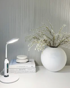 Lampada da scrivania a LED CYGNUS con dimmer Metallo Bianco