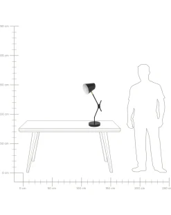Lampada da scrivania HORTON Regolabile Metallo Nero