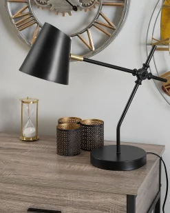 Lampada da scrivania HORTON Regolabile Metallo Nero