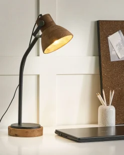 Lampada da scrivania KOLAR Legno di mango Marrone scuro