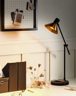 Lampada da scrivania PINKEEN Metallo Oro