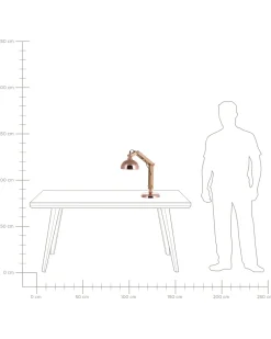 Lampada da scrivania SALADO Regolabile Legno Rame