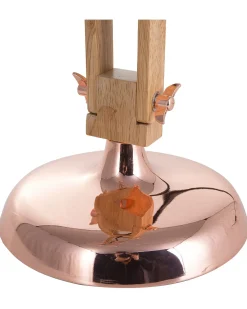 Lampada da scrivania SALADO Regolabile Legno Rame
