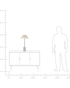Lampada da tavolo BALUARTE Lino sintetico Beige