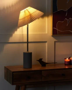 Lampada da tavolo BALUARTE Lino sintetico Beige