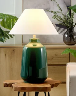 Lampada da tavolo CARETA Ceramica Verde scuro