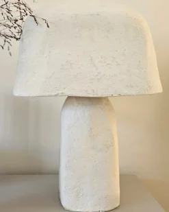 Lampada da tavolo CARRASCO Cartapesta Bianco