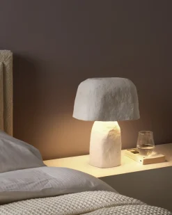 Lampada da tavolo CARRASCO Cartapesta Bianco