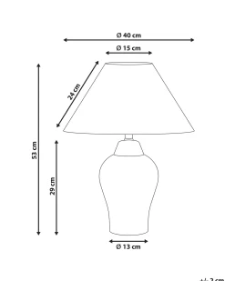 Lampada da tavolo MORACA Porcellana Bianco/Blu