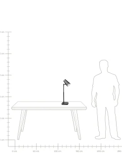 Lampada da tavolo senza fili a LED MUSCA con dimmer Nero