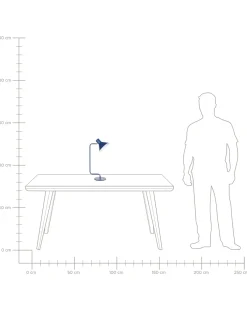 Lampada da tavolo senza fili RIMAVA Regolabile Metallo Blu