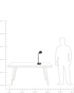Lampada da tavolo senza fili a LED LIBRA con dimmer Nero
