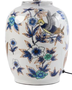 Lampada da tavolo SUNJA Porcellana Bianco/Blu