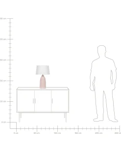 Lampada da tavolo ZARIMA Ceramica Rosa